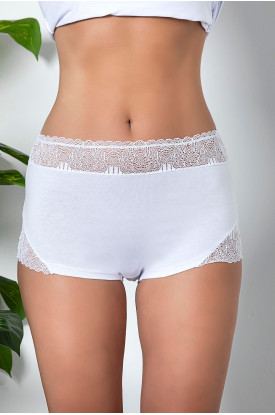 DANTEL DETAYLI BOXER BEYAZ (MGP21783)