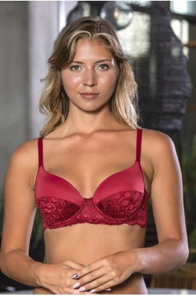 DANTEL DETAYLI SÜTYEN BORDO (MGP1130)