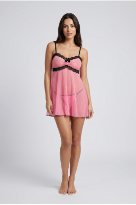 Pembe Tül Gecelik - 662