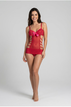 Bordo Dantel Gecelik - 689