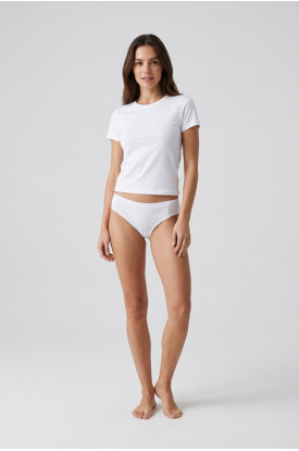 Beyaz Kadın Dikişsiz Külot Korse - 730