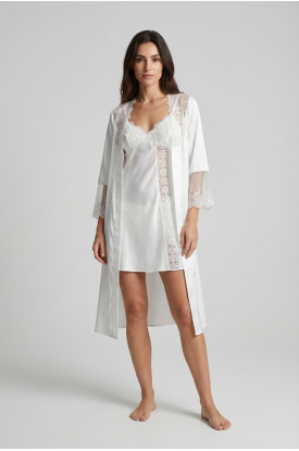 Beyaz Saten Çeyizlik 6' lı Set - 1500