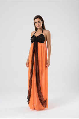 Turuncu Tül Gecelik - 207