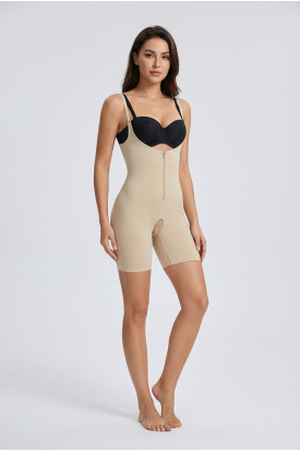 Ten İp Askılı Ağ Kısmı Açık Fermuarlı Tam Boy Kadın Korse