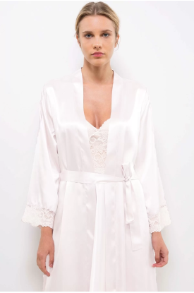 Pierre Cardin 4265 Saten Kısa Sabahlık Gecelik Takım