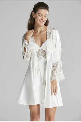 Pierre Cardin 6625 Kısa Gecelikli 6'lı İpek Set