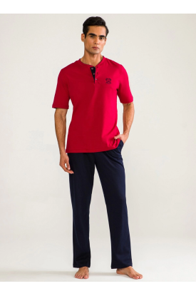 D'S Damat 02000 Kısa Kol 3'lü Erkek Pijama Takımı