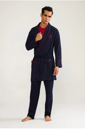 D'S Damat 03000 5'li Robdöşambr Erkek Damat Pijama Seti