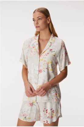 Anıl 11355 Kadın Kısa Kol Gömlek ve Şort Takım