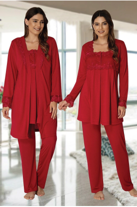 Effortt 2401  Sabahlıklı Lohusa Pijama Takımı