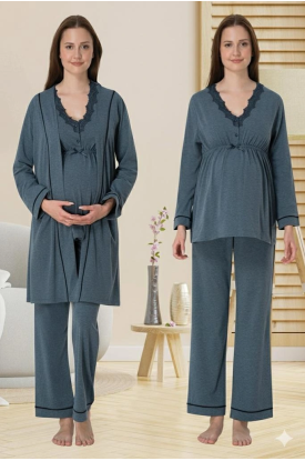 Effortt 3054 Sabahlıklı Lohusa Pijama Takımı