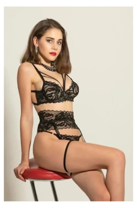 Gallipoli 6222 Fantezi Sütyen Jartiyer String Takım