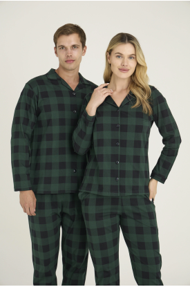 Kocabey 9209-K Kadın Apaj Yaka Pijama Takım