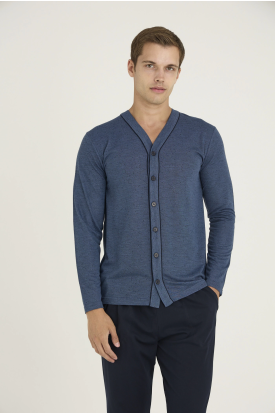 Kocabey 9225 Erkek V.Yaka Boydan Düğmeli Pijama Takım