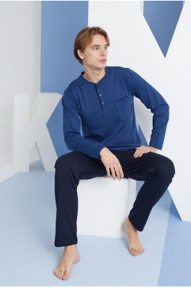 Kocabey 9250 Erkek Midi Yaka Pijama Takım