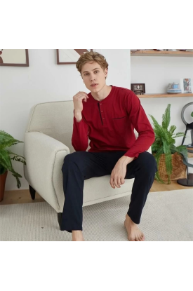 Kocabey 9250 Erkek Midi Yaka Pijama Takım