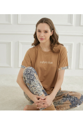 Mihra 40106 Kadın Kısa Kol Pijama Takımı