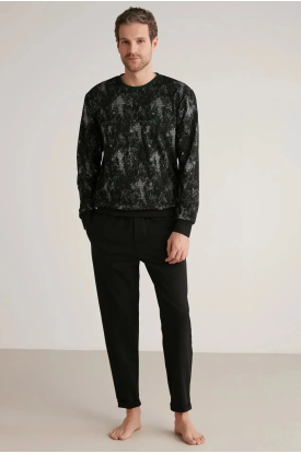 Nautıca M626 Erkek Uzun Kollu Yuvarlak Yaka Pijama Takımı