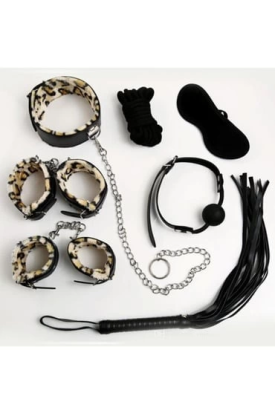 Nıghtlıght 8014 Fantezi 7'Li Kırbaç Ve Kelepçe Set