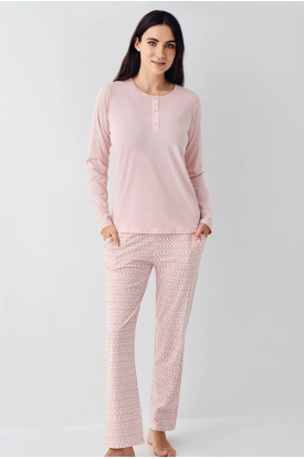 Pierre Cardin 9080-X Kadın Uzun Kol Pijama Takım