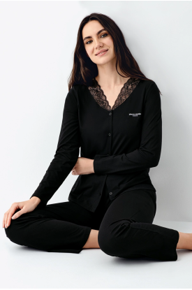 Pierre Cardin 9116-S Kadın Önü Düğmeli  Pijama Takımı
