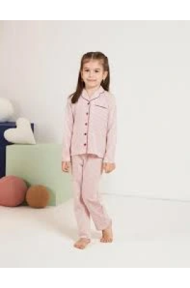 Pjs 28002 Çocuk Düğmeli Pijama Takım