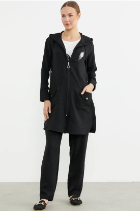 Sementa 76473 Büyük Beden Keten Görünümlü Üçlü Takım